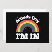 Klinkt gay Ik ben in LGBTQ Pride Maand Kaart (Voorkant / Achterkant)