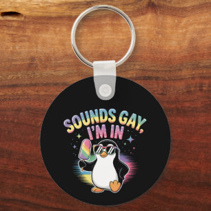 Klinkt gay Ik ben in Pride Maand Design - Penguin Sleutelhanger