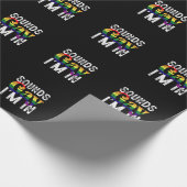 Klinkt gay ik ben in regenboog LGBT Flag Pride Maa Cadeaupapier (Hoek)