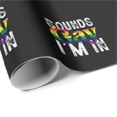 Klinkt gay ik ben in regenboog LGBT Flag Pride Maa Cadeaupapier (Rol Hoek)