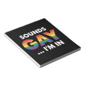 Klinkt Gay Ik ben Rainbow LGBTQ Pride Notitieblok (Schuin)