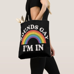 Klinkt Gay, Ik Doe Mee, Grappige LGBTQ Pride Regen Draagtas
