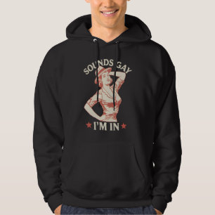 Klinkt Gay Ik Doe Mee Lesbische Cowgirl Hoezee LGB Hoodie