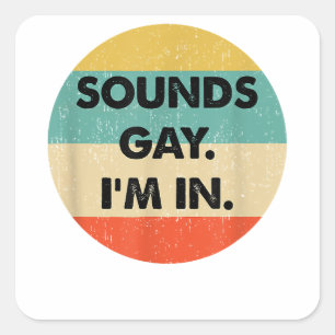 Klinkt goed binnen vierkante sticker