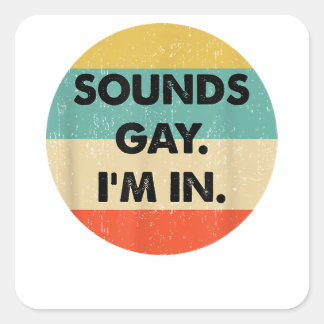 Klinkt goed binnen vierkante sticker