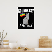 Klinkt goed dat ik in de kat zit poster (Keuken)