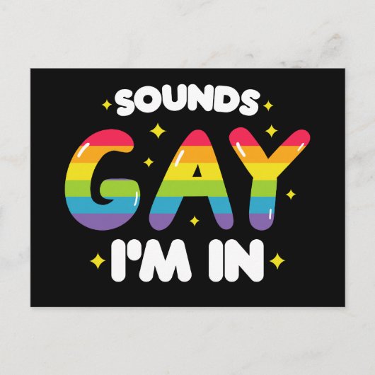 Klinkt goed dat ik in grappige LGBT Pride ben Briefkaart (Voorkant)