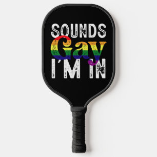 Klinkt Homofiel Ik Ben In Regenboog LGBT Vlag Prid Pickleball Paddle