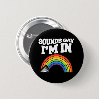 Klinkt Homofiel, Ik Doe mee aan de LGBTQ Proud Ronde Button 5,7 Cm