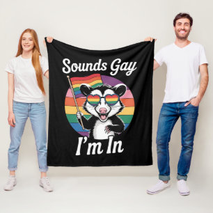 Klinkt Homoseksueel Ik Ben In Possum Grappig LGBTQ Fleece Deken