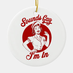 Klinkt Homoseksueel Ik Ben In Vintage Lesbische Co Keramisch Ornament
