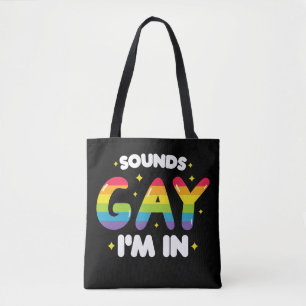Klinkt Homoseksueel, ik doe mee Funny LGBT Pride Draagtas