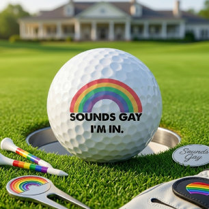 Klinkt Homoseksueel Ik Doe Mee Regenboog Pride Cit Golfballen
