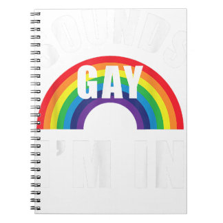 Klinkt homoseksueel in Shirt grappig LGBT Lesbian Notitieboek