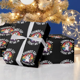 Klinkt Homoseksueel Tel Mij Maar Mee Eenhoorn Rege Cadeaupapier