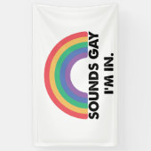 Klinkt op Im in regenboogpride Month Gay Spandoek (Verticaal)
