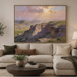 Klip Vista Landschap - Kunst in Pastel Schildersti Poster