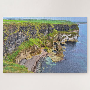 Klippen bij Magheracross, Noord-Ierland Legpuzzel