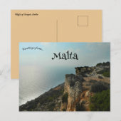 Klippen van Dingli Malta Briefkaart (Voorkant / Achterkant)