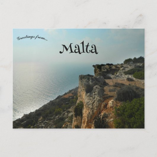 Klippen van Dingli Malta Briefkaart (Voorkant)
