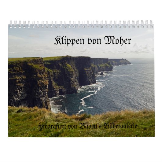 Klippen von Moher deutsch Kalender (Achterkant)