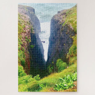 Klippenwand Dunmore East Waterford Ierland. Legpuzzel