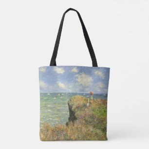 Klippenwandeling bij Pourville van Claude Monet Draagtas