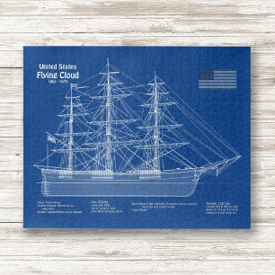Klipper-schip Flying Cloud - ontwerp ABD Legpuzzel