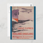 KLM Lucht-Express Briefkaart (Voorkant / Achterkant)
