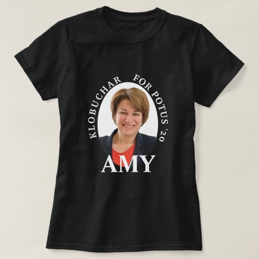 Klobuchar voor POTUS met portret T-shirt (Design voorkant)