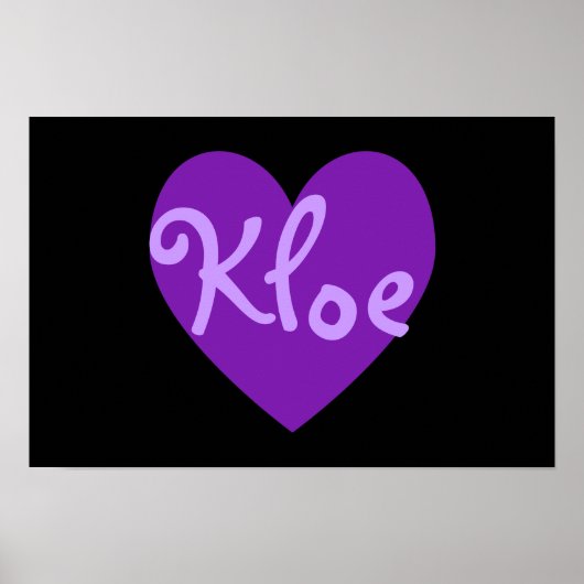 Kloe in Paars Poster (Voorkant)