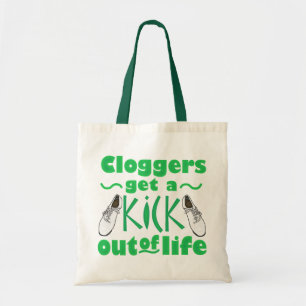 Kloggers krijgen een Kick Out of Life Clog Dance D Tote Bag
