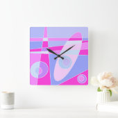 Klok Abstract, warm Paars roze (Huis)