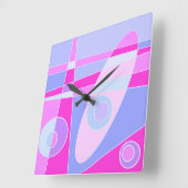 Klok Abstract, warm Paars roze (Hoek)