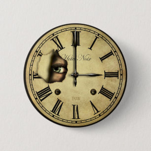 Klok die rondgaande Buttonnen kijkt Ronde Button 5,7 Cm