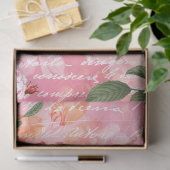  klok en roze rozen Decoupage Tissuepapier (Geschenk)