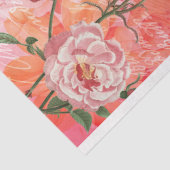  klok en roze rozen Decoupage Tissuepapier (Detail)