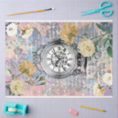  klok en Rozen Decoupage Tissuepapier (Craft)