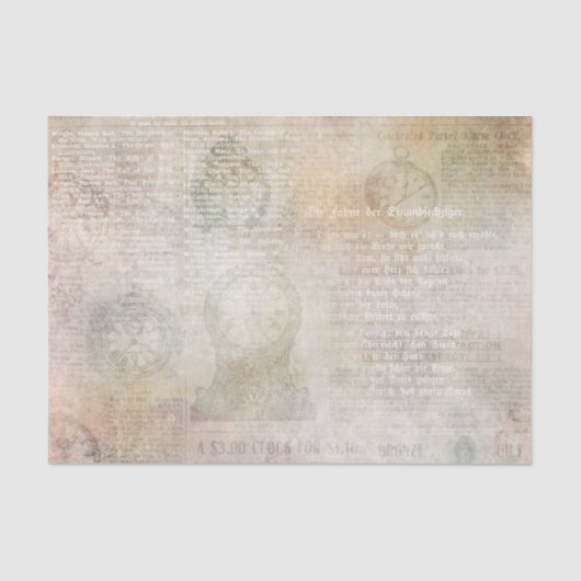 Klok Ephemera uit het Verleden Tissuepapier (Voorkant)