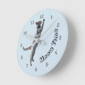 Klok - Gemiddelde tijd met kat (Hoek)