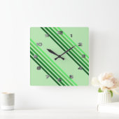 Klok - groene diagonale lijnen (Huis)