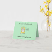 Klok Happy Verlate Verjaardag Kaart (Gele Bloem)