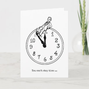 klok humor ouder worden kaart