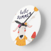 Klok in Acrylique Hello summer (Hoek)