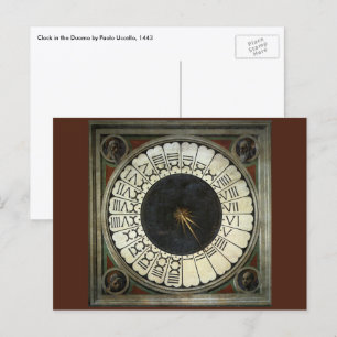 Klok in de Duomo van Paolo Uccello Briefkaart