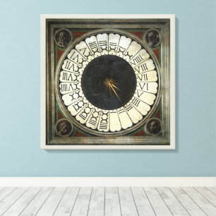 Klok in de Duomo van Paolo Uccello Canvas Afdruk
