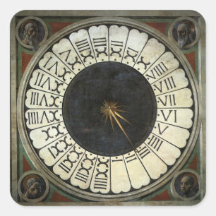 Klok in de Duomo van Paolo Uccello Vierkante Sticker