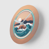 Klok in de vorm van een oceaangolf (Hoek)