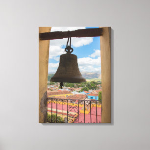 Klok in een kerktoren, Cuba Canvas Afdruk