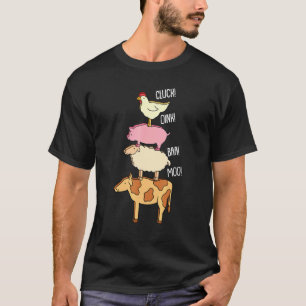 Klok Knor Bèè Moe Boerderij Boer Koe Varken En T-shirt